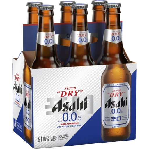 Asahi Super Dry 0.0 6 x 330ml Bottles NZ