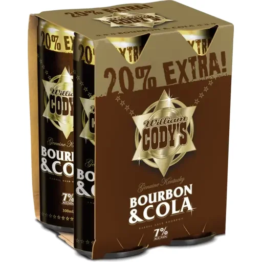 Cody's 7% 4 x 300ml Cans NZ
