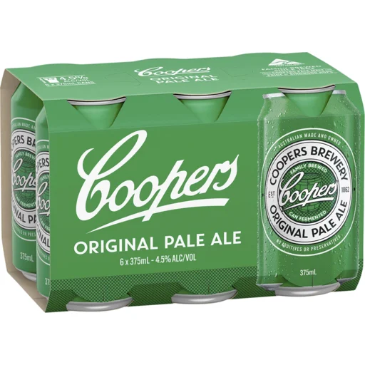 Coopers Pale Ale 6 x 375ml Cans NZ