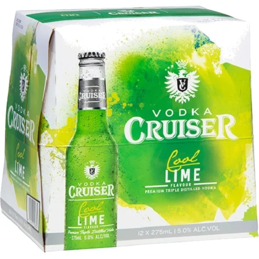 Vodka Cruiser Cool Lime 12 x 275ml Bottles NZ
