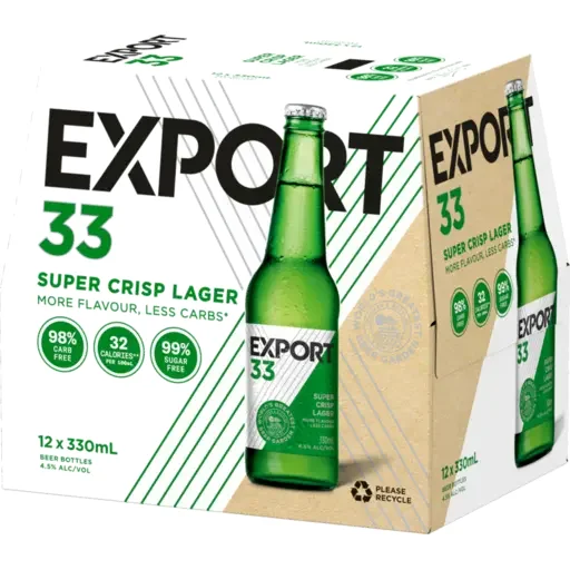 Export 33 12 x 330ml Bottles NZ