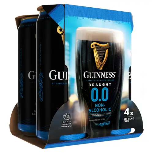 Guinness 0.0 4 x 440ml Cans NZ