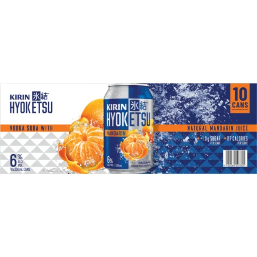 Kirin Hyoketsu Mandarin 10 x 330ml Cans NZ
