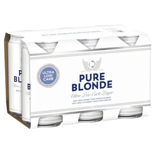 Pure Blonde Ultra Low Carb 6 x 330ml Cans NZ