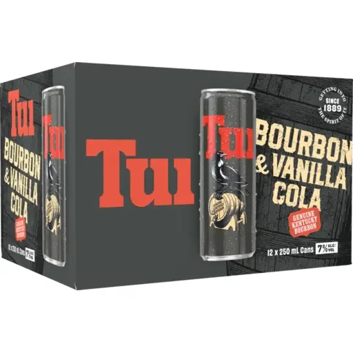 Tui Bourbon Vanilla 12 x 250ml Cans NZ