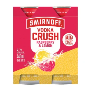 Smirnoff Crush Raspberry & Lemon 4x440ml Cans