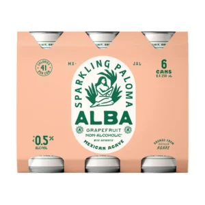 Alba Sparkling Paloma Grapefruit Non-Alcoholic 6x250ml Cans