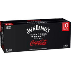 Jack Daniel's 4.8% Whiskey & Coca Cola 10x330ml Cans