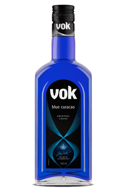 Vok Blue Curacao Liqueur 500ml bottle NZ